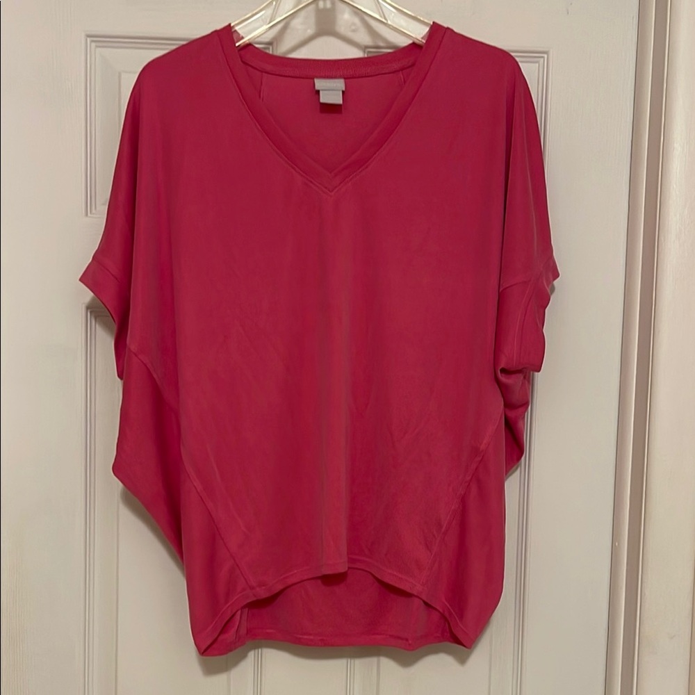 Women's Pink V-Neck Top